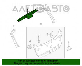 Обшивка крышки багажника верхняя Mazda3 03-08 HB