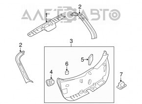 Обшивка крышки багажника верхняя Mazda3 03-08 HB