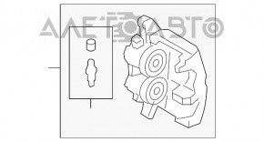 Суппорт передний правый Ford Mustang mk6 15- 2 поршня