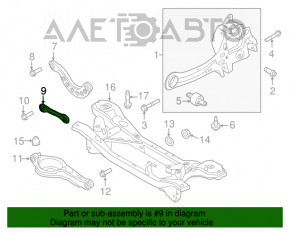 Maneta transversală spate dreapta Ford Focus mk3 11-18, silentblocurile trebuie înlocuite.