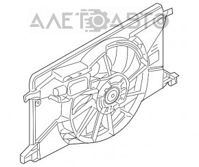 Difuzorul carcasei radiatorului asamblat Ford Focus mk3 11-18 2.0