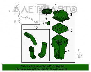 Corpul filtrului de aer Ford Fiesta 11-19 1.6 manual cu admisie de aer