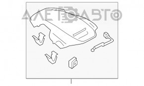 Capacul panoului frontal central superior Ford Escape MK3 13-19