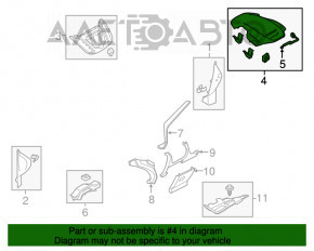 Capacul panoului frontal central superior Ford Escape MK3 13-19