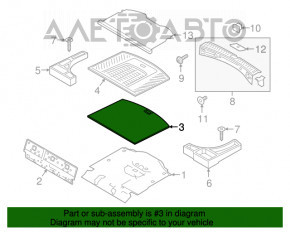 Capacul portbagajului Ford Escape MK3 13- negru.