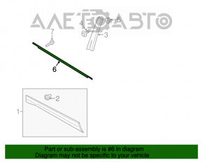 Moldură ușă-sticlă față centrală stânga Ford Escape MK3 13-19 crom