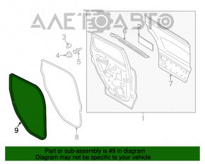 Уплотнитель дверного проема задний левый Ford Escape MK3 13-
