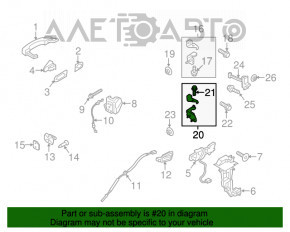 Петля двери нижняя задняя левая Ford Escape MK3 13-