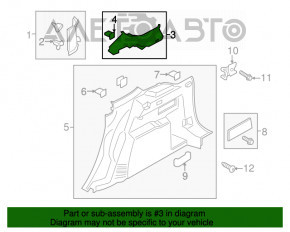 Capac spate pentru bara spate dreapta Ford Escape MK3 13-19 gri.