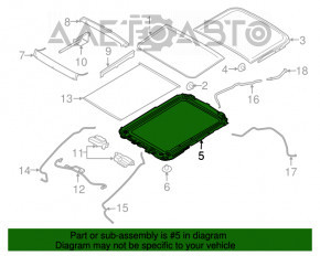 Mecanismul de deschidere a portbagajului Ford Escape MK3 13-