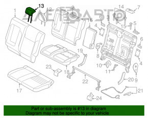 Pernele de cap spate Ford Escape MK3 13-19, material textil negru