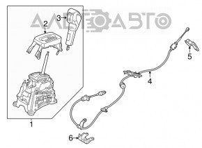 Capacul schimbatorului de viteze Ford Fiesta 11-19 zgarieturi