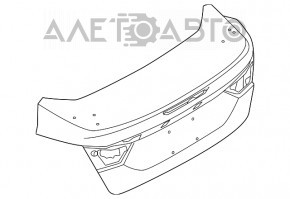 Capac portbagaj Ford Focus mk3 11-14 pre-restilizare 4 uși sub spoiler negru UH