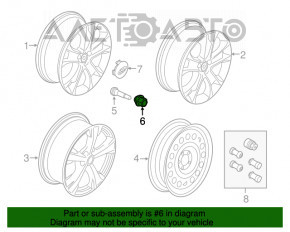 Piuliță roată d19 M12x1.5 Ford Escape MK3 13-19 tip 2