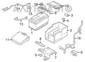 Suport baterie Ford Escape MK3 13-19 tip 1