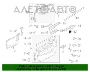 Controlul geamului electric din spatele stânga Ford C-max MK2 13-18 negru cu crom, automat