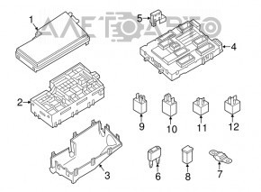 Corpul blocului de siguranțe sub capotă Ford Transit Connect MK2 13-