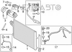 Compresorul de aer condiționat Ford Escape MK3 13-16 2.5