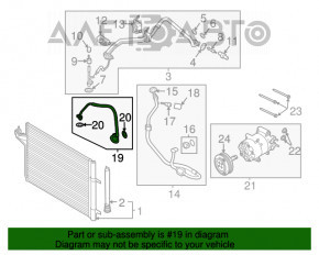 Bobina de aer condiționat condensator-compresor Ford Escape MK3 13-19 1.6T