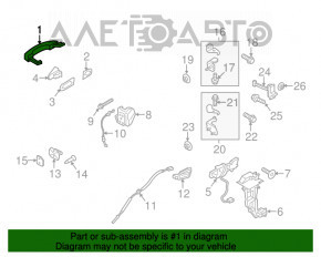 Ручка двери внешняя передняя правая Ford Focus mk3 11-18 структура