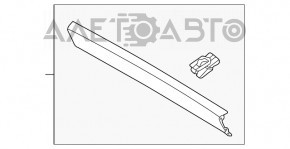 Обшивка двери багажника верхняя Ford Focus mk3 15-18 рест 5d серый