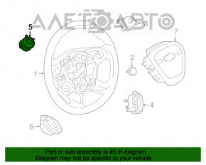 Butoanele de control de pe volanul stânga sus Ford Escape MK3 13-16 pre-restilizare