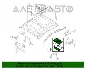 Плафон освещения центр Mazda3 03-08