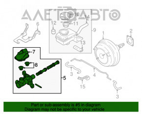 Rezervorul principal de frână cu cilindru Nissan Murano z51 09-14