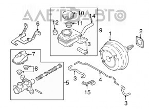 Rezervorul principal de frână cu cilindru Nissan Murano z51 09-14