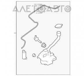 Rezervorul de spălare a parbrizului Ford Flex 13-19