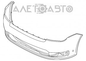 Bara față goală Ford Flex 13-19 fără asistență la parcare.