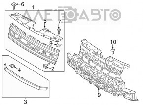 Grila radiatorului Ford Flex 13-19