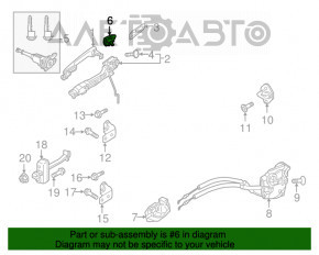 Manerul exterior al ușii din spate stânga pentru Mazda 6 13-21