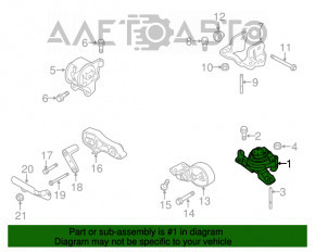 Pernele motorului dreapta sus Ford Flex 13-19