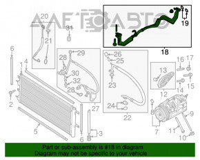 Трубка кондиционера конденсер-печка вторая Ford Edge 15-18 2.0T