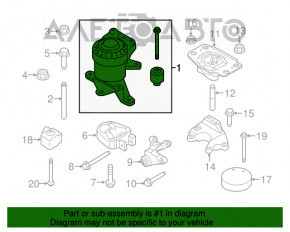 Pernele motorului dreapta Ford Fusion mk5 13-16 2.0T