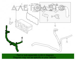 Furtunul de intercooler dreapta pentru Ford Fusion mk5 13-20 1.5T