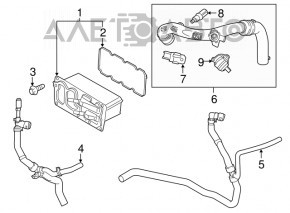 Furtunul de intercooler dreapta pentru Ford Fusion mk5 13-20 1.5T