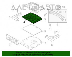 Covor portbagaj Ford Escape MK3 13- negru din cauciuc