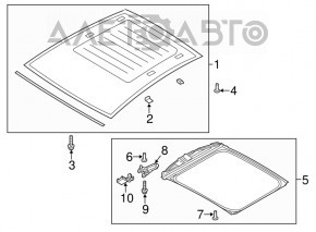 Geam panoramic pentru Ford C-max MK2 13-18