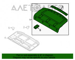 Raftul din spate Ford Focus mk3 11-18 4d