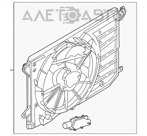 Difuzorul carcasei radiatorului asamblat Ford C-max MK2 13-18