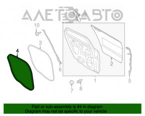 Уплотнитель дверного проема задний левый Lincoln MKZ 13-20
