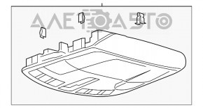 Plafonul de iluminare frontal pentru Lincoln MKC 15- fără panoramic, negru