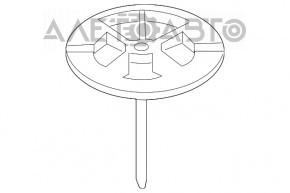 Suportul roții de rezervă cu șurub Ford Fusion mk5 13-16 ruginit.