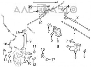 Motorul ștergătorului de parbriz stânga Ford Fusion mk5 13-20