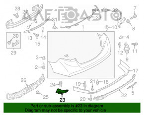 Насадка глушителя правая Ford Fusion mk5 13-20 под 2 трубы