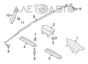 Airbagul de pasager din bord pentru Ford Fusion mk5 13-16