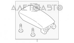 Консоль центральная подлокотник Ford Fusion mk5 13-16 черн,с воздуховодом, царапины