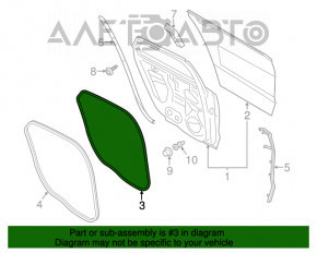 Уплотнитель двери задней правой Ford Fusion mk5 13-20